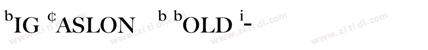Big Caslon FB Bold I字体转换
